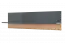 Hangplank / wandrek Vaitele 24, kleur: antraciet hoogglans / walnoten kleur - 35 x 128 x 21 cm (H x B x D)