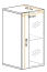 Stijlvolle wandkast met LED-verlichting Möllen 11, kleur: grijs - Afmetingen: 60 x 30 x 25 cm (H x B x D), met push-to-open functie