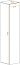 Eenvoudige hangkast Fardalen 03, kleur: grijs - Afmetingen: 180 x 30 x 30 cm (H x B x D), met voldoende opbergruimte