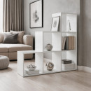 Open kast / Ruimteverdeler Pyon 6 / 6 vakken / Kleur: Nimfea alba / Piramidevorm / 105,5 x 29,2 x 104,7 cm / Woonkamer